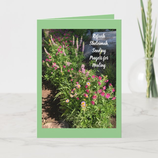 Cartão Refúah Sheleimah, Enviar Recuperação (Frente)