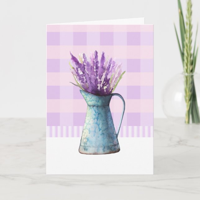 Cartão Regador de Lavanda (Frente)