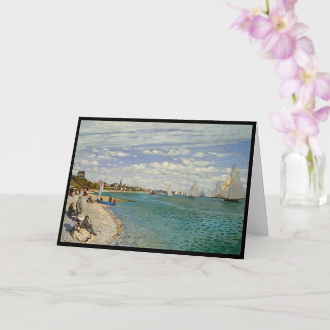 Cartão Regata em Sainte-Adresse, Monet (Orquídea)