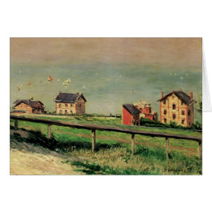 Cartão Regata em Villerville por Gustave Caillebotte