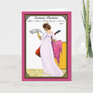 Cartão Regency Fashion 1802 greeting card