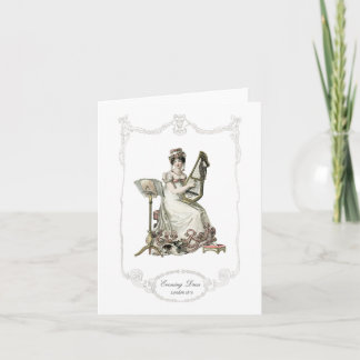 Cartão Regency Fashion Plate 1819 Notecards Dog Music