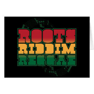 Cartão Reggae de Riddim das raizes