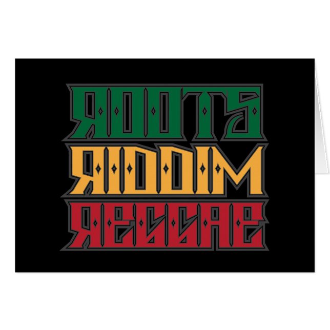 Cartão Reggae de Riddim das raizes (Frente Horizontal)