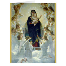 Cartão Regina Angelorum... Bouguereau 1900