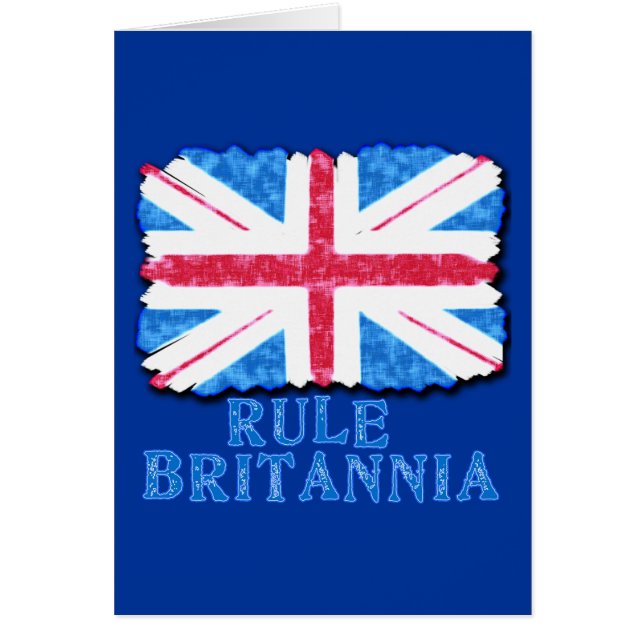 Cartão REGRA BRITANNIA com camiseta de Union Jack (Frente)
