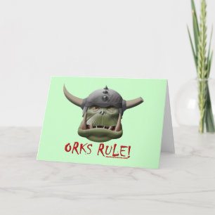 Cartão Regra de Orks!