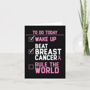 Cartão Regra do Cancer da Mama do acordar Bastante O Mund