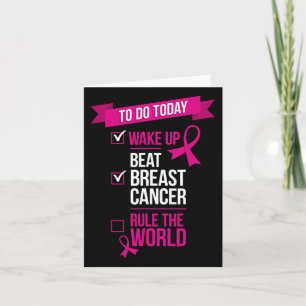 Cartão Regra do Cancer da Mama do acordar Bastante O Mund