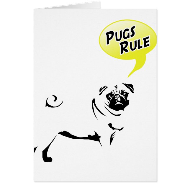 Cartão Regras do Pug (Frente)
