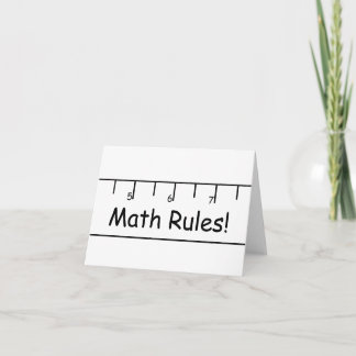 Cartão Regras matemáticas!