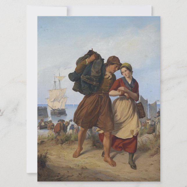 Cartão Regresso do pescador (por Rudolf Jordan) (Frente)