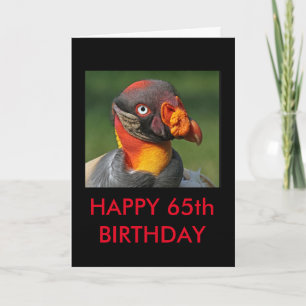 Cartão Rei Abutre - Feliz aniversário do 65º aniversário