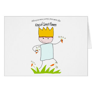 Cartão Rei Cenoura Flor