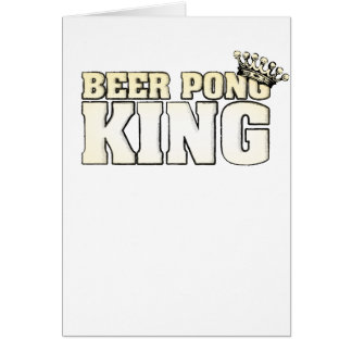 Cartão Rei clássico de Pong da cerveja