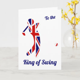 Cartão Rei do Swing | Union Jack Golfer | DIA DE OS PAIS