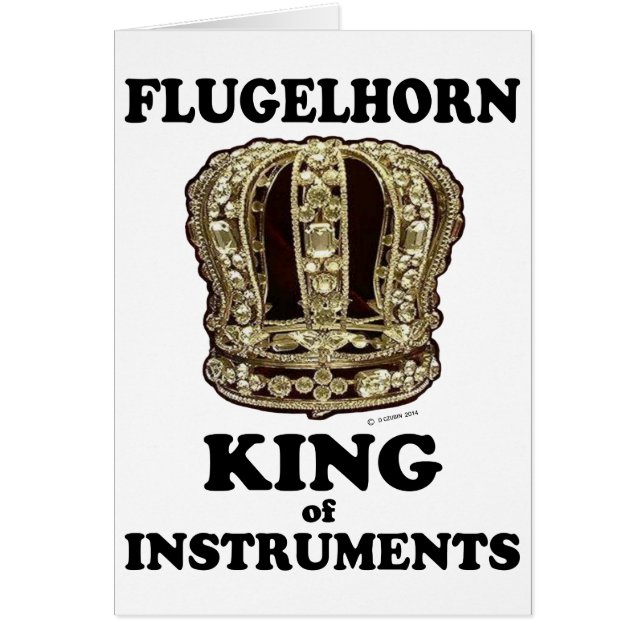 Cartão Rei dos Instrumentos de Flugelhorn (Frente)