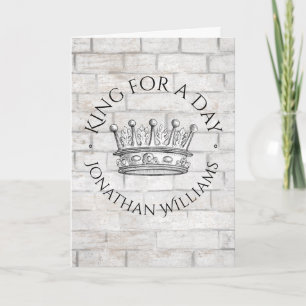 Cartão Rei para uma Coroa do Dia com Dia de os pais de No