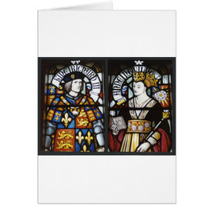 Cartão Rei Richard III e rainha Anne de Inglaterra