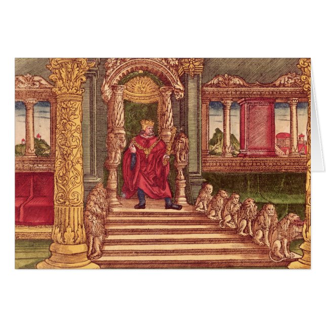 Cartão Rei Solomon em seu trono, ?a edição (Frente Horizontal)