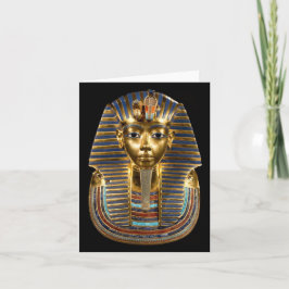 Cartão Rei Tutankhamun, Máscara Dourada, Faraó Egípcio