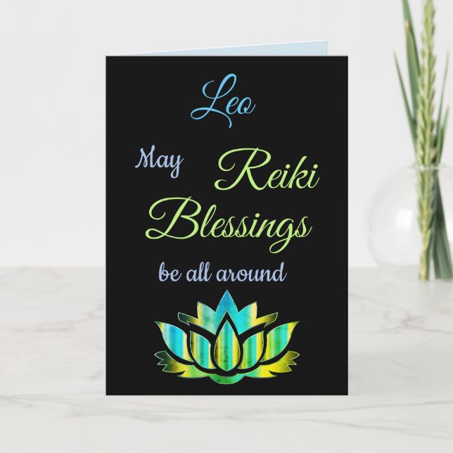 Cartão Reiki Blessings recebe boas-vindas (Frente)
