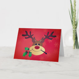 Cartão Reindeer Christmas Mistletoe