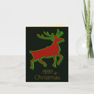 Cartão Reindeer Felry Christmas