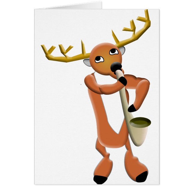 Cartão Reindeer Jazz (Frente)