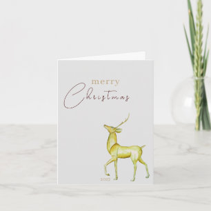 Cartão Reindeer minimalista moderno Natal corporativo