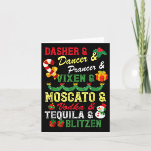 Cartão Reindeer Nomes de Álcool Festa de Natal