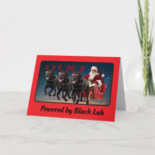 Cartão Reindeer preto de laboratório