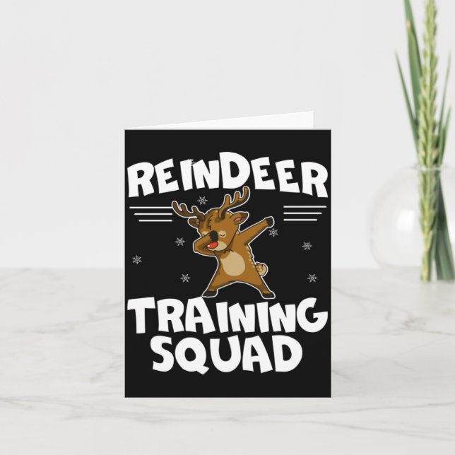 Cartão Reindeer Training Squad Deer Team Xmas Running New (Frente)
