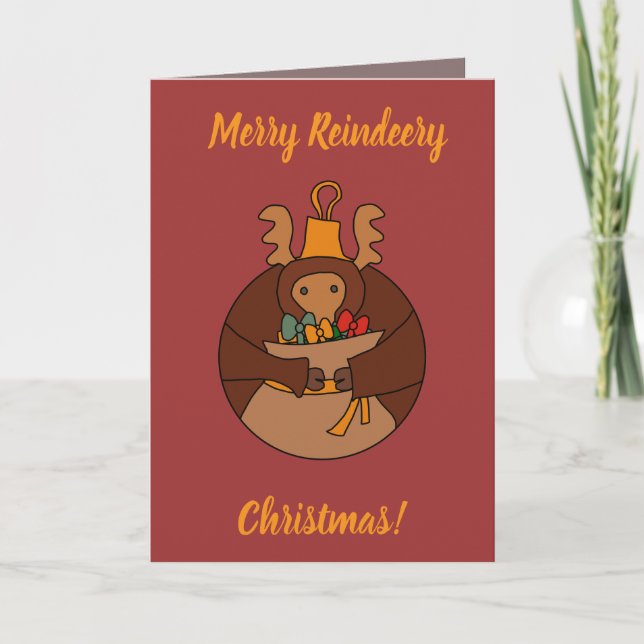 Cartão Reindeery Christmas (Frente)