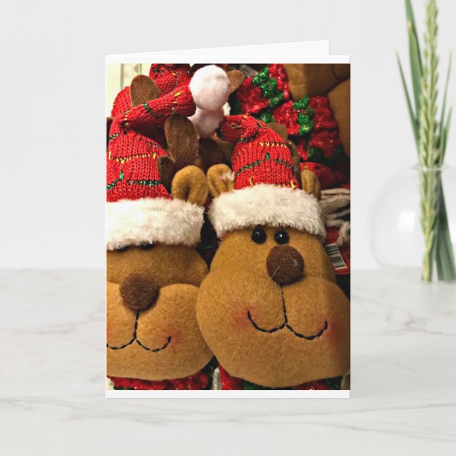 CARTÃO **REINDERER DIZER MERRRRY NATMAS** (Frente)