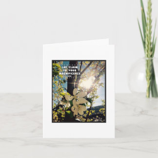 Cartão Reivindicar a sua placa de nota magnífica - Dentro