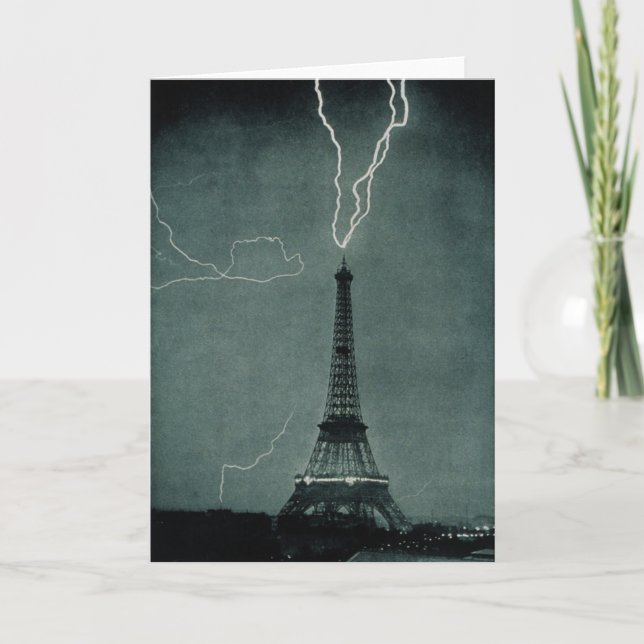 Cartão Relâmpago em choque com a Torre Eiffel (Frente)