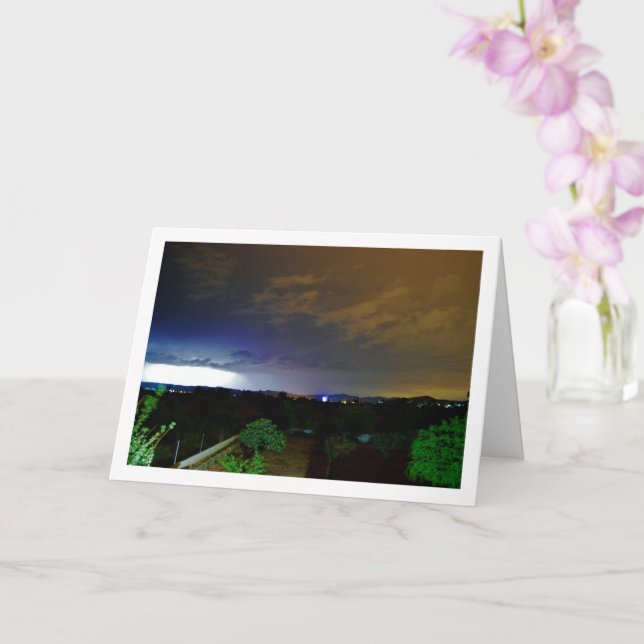 Cartão Relâmpago na Paisagem do Céu (Orquídea)