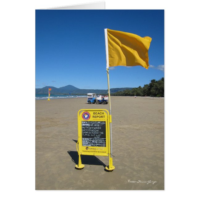 Cartão Relatório australiano da praia (Frente)