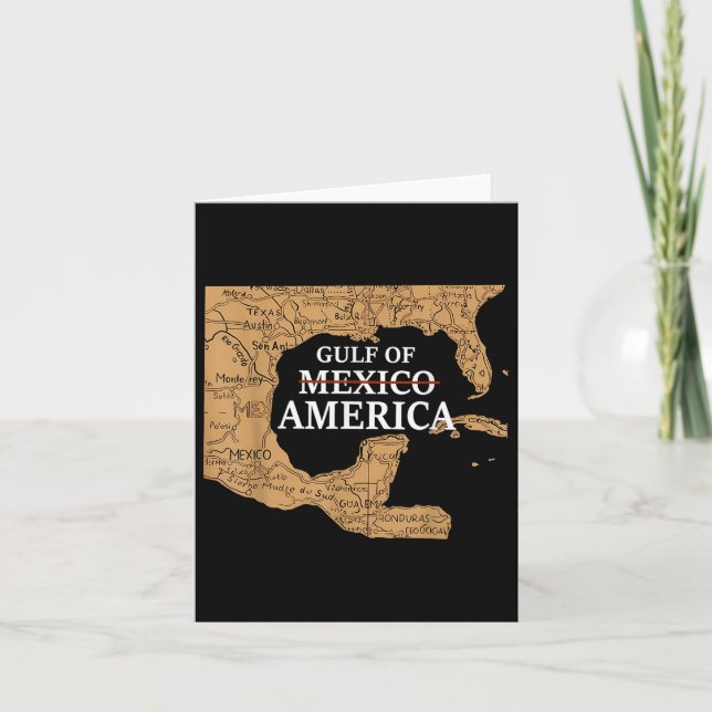 Cartão Relatório Do Mapa Do Golfo Dos Estados Unidos Da A (Frente)