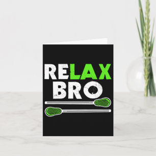 Cartão Relax Bro Retro Vintage Lacrosse Design