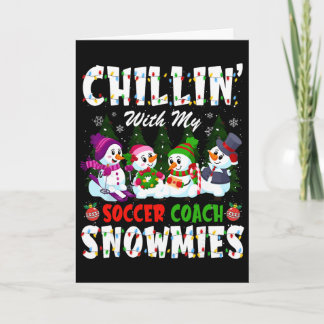 Cartão Relaxando Com Meu Treinador de Futebol Snowmies Na