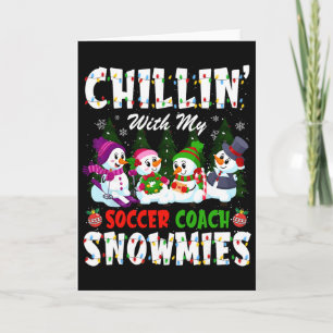 Cartão Relaxando Com Meu Treinador de Futebol Snowmies Na