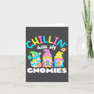 Cartão Relaxando Com Meus Gnomos Gnomos Dia de Páscoa Coe