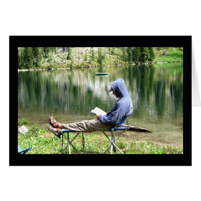 Cartão Relaxe e aproveite o seu dia (Frente Horizontal)