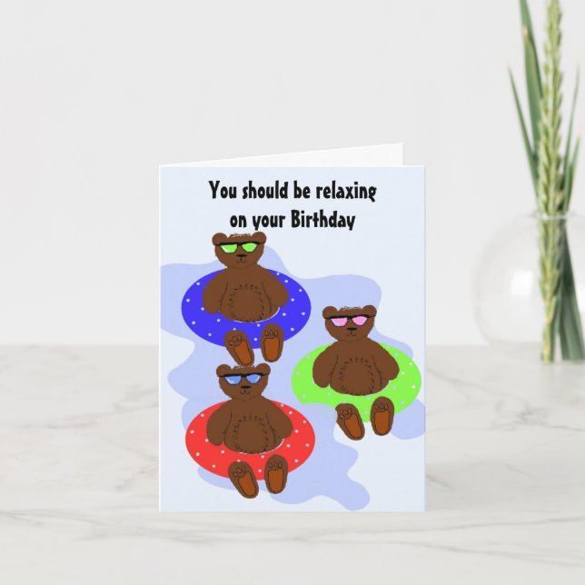 Cartão Relaxe, é seu aniversário (Frente)