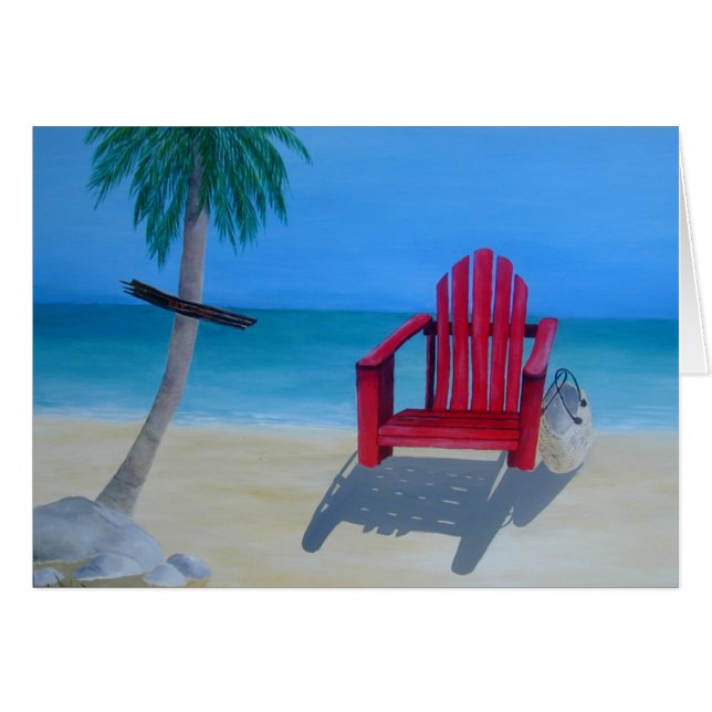 Cartão Relaxe na praia (Frente Horizontal)