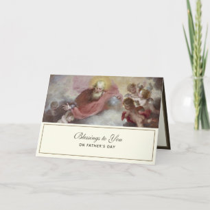 Cartão Religião Católica Dia de os pais Vintage