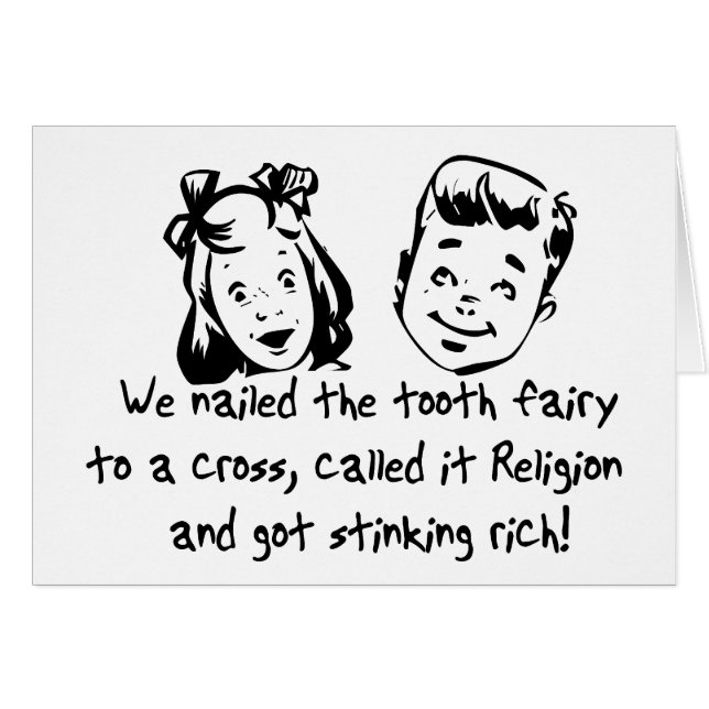 Cartão Religião da fada de dente (Frente Horizontal)