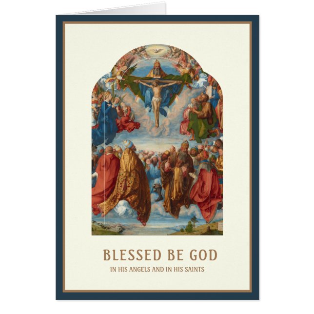 Cartão Religião Todos os Santos Dia Santa Trindade (Frente)